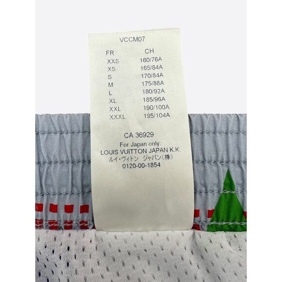 Louis Vuitton Grey Multicolor Flower Monogram Swimshorts - Picture 6 of 6